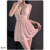 ピンク | Vネック総レース シアーベビードール レースランジェリー | And Kawaii