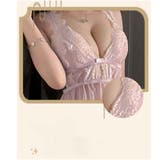 Vネック総レース シアーベビードール レースランジェリー | And Kawaii | 詳細画像3 