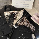 シアーレース フェミニンショーツ 透け感レオパード デザインショーツ | And Kawaii | 詳細画像6 