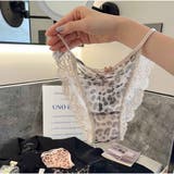 シアーレース フェミニンショーツ 透け感レオパード デザインショーツ | And Kawaii | 詳細画像11 