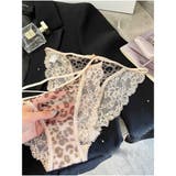シアーレース フェミニンショーツ 透け感レオパード デザインショーツ | And Kawaii | 詳細画像5 