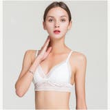 ホワイト | フラワーレース ノンワイヤー ブラトップ | And Kawaii