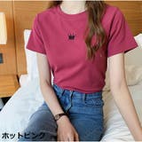 Tシャツ 半袖 ロゴプリント クルーネック 韓国 レディースファッション | And Kawaii | 詳細画像5 