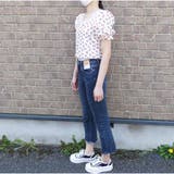 小花柄 Tシャツ カットソー レディース フェミニンなパフスリーブのトップス  | And Kawaii | 詳細画像6 