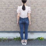 小花柄 Tシャツ カットソー レディース フェミニンなパフスリーブのトップス  | And Kawaii | 詳細画像7 