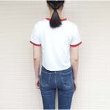 バイカラーTシャツ 半袖 カジュアル ショート丈 夏服 | And Kawaii | 詳細画像11