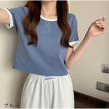 バイカラーTシャツ 半袖 カジュアル ショート丈 夏服 | And Kawaii | 詳細画像6