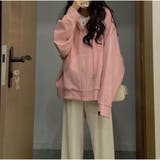 パーカー レディース ジップパーカー スウェット韓国ファッション | And Kawaii | 詳細画像12 