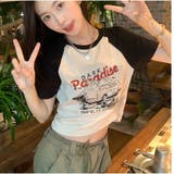 半袖Tシャツ ロゴプリント ショート丈Tシャツ レディース 夏韓国ファッション | And Kawaii | 詳細画像6 