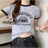 半袖Tシャツ ロゴプリント ショート丈Tシャツ レディース 夏韓国ファッション | And Kawaii | 詳細画像4 