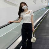 半袖Tシャツ 透かし ショートTシャツ レディース 夏 韓国 | And Kawaii | 詳細画像1 