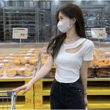 半袖Tシャツ 透かし ショートTシャツ レディース 夏 韓国 | And Kawaii | 詳細画像5 