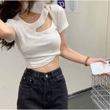 半袖Tシャツ 透かし ショートTシャツ レディース 夏 韓国 | And Kawaii | 詳細画像7 