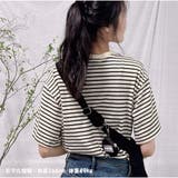 Tシャツ 半袖 レディーストップス ボーダー柄 韓国ファッション | And Kawaii | 詳細画像10 