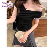 Tシャツ 半袖 オフショルダー2way | And Kawaii | 詳細画像1 