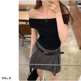 ブラック | Tシャツ 半袖 オフショルダー2way | And Kawaii