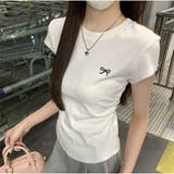 ミニリボン刺繍入り ベーシックフィットTシャツ コットンラウンドネック半袖 | And Kawaii | 詳細画像9