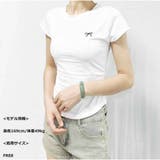 ミニリボン刺繍入り ベーシックフィットTシャツ コットンラウンドネック半袖 | And Kawaii | 詳細画像3
