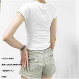 ミニリボン刺繍入り ベーシックフィットTシャツ コットンラウンドネック半袖 | And Kawaii | 詳細画像5