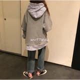 重ね着風パーカーレディース トップス シャツレイヤード風 プルオーバーパーカー | And Kawaii | 詳細画像8 