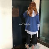 重ね着風パーカーレディース トップス シャツレイヤード風 プルオーバーパーカー | And Kawaii | 詳細画像7 