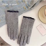 グレー | ニットグローブ タッチスクリーン対応スマホ手袋 指開き | And Kawaii