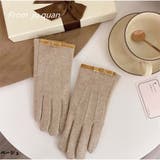 ベージュ | ニットグローブ タッチスクリーン対応スマホ手袋 指開き | And Kawaii