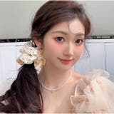 シュシュ ドット柄 レトロガーリーヘアアクセサリー 2色展開 | And Kawaii | 詳細画像1 