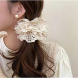 シュシュ レースフリルシュシュ ボリューム感たっぷり ヘアアクセ 韓国風 | And Kawaii | 詳細画像5 