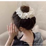 シュシュ レースフリルシュシュ ボリューム感たっぷり ヘアアクセ 韓国風 | And Kawaii | 詳細画像6 