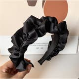 ブラック | カチューシャ ボリュームギャザー 小顔効果 | And Kawaii