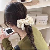 シュシュ レトロドット柄ボリュームシュシュ ヘアアクセサリー春夏 大人ガーリー | And Kawaii | 詳細画像5