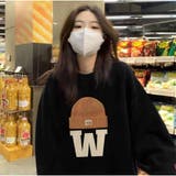 パーカー トレーナー カジュアル 体型カバー 韓国ファッション 春新作 | And Kawaii | 詳細画像4 