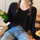 ブラック | ニットセーター リブニット トップスレディース | And Kawaii
