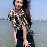 Tシャツ レディース トップス ボーダー柄 韓国ファッション | And Kawaii | 詳細画像10 