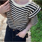 Tシャツ レディース トップス ボーダー柄 韓国ファッション | And Kawaii | 詳細画像2 