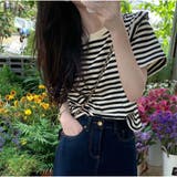 Tシャツ レディース トップス ボーダー柄 韓国ファッション | And Kawaii | 詳細画像5 