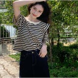 Tシャツ レディース トップス ボーダー柄 韓国ファッション | And Kawaii | 詳細画像7 