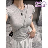 半袖Tシャツ カジュアル ショート丈 夏服 レディースファッション | And Kawaii | 詳細画像1