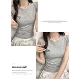 半袖Tシャツ カジュアル ショート丈 夏服 レディースファッション | And Kawaii | 詳細画像11
