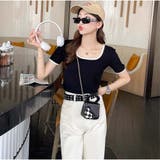 バイカラーTシャツ 半袖 カジュアル ショート丈 夏服 | And Kawaii | 詳細画像11 