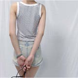 タンクトップ ボーダー 韓国ファッション | And Kawaii | 詳細画像11 