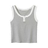 タンクトップ ボーダー 韓国ファッション | And Kawaii | 詳細画像6 