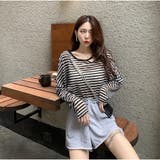 Tシャツ 長袖 ボーダー | And Kawaii | 詳細画像1 