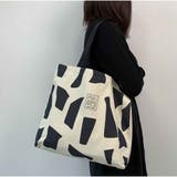 布帛ハンドバッグ ファスナー付き ショルダーバッグ | And Kawaii | 詳細画像1