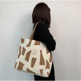 布帛ハンドバッグ ファスナー付き ショルダーバッグ | And Kawaii | 詳細画像6