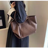 トートバッグ 大容量 編みトートバッグ 軽量PUレザー | And Kawaii | 詳細画像11