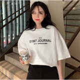 Tシャツ 半袖 トップス ロゴプリント 春夏 人気 韓国ファッション | And Kawaii | 詳細画像9 