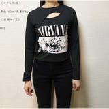 長袖Tシャツ ロゴプリント ショート丈Tシャツ レディース | And Kawaii | 詳細画像3