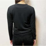 長袖Tシャツ ロゴプリント ショート丈Tシャツ レディース | And Kawaii | 詳細画像5